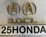 1997-1998 Acura Cl 3.0 Factory Gold Emblem Set 1G Rare Oem Jdm. Fixed Price $65.00.