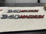 Dodge 340 Magnum Emblems Original Great Shape. Fixed Price $93.00.