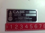 J.i. Case Aluminium Tractor Engine Tag Ji. Fixed Price $25.00.