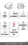 Genuine Oe Emblem, 7544342060 For Toyota 75443-42060. Fixed Price $34.88.