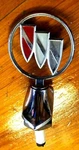 ++ 1980'S 1990'S Buick Trishield Hood Ornament Spring Loaded With Nut 25516694. Fixed Price $20.00.