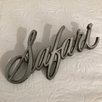 1971-1976 Pontiac Safari Station Wagon Tailgate Emblem- Part No. 9655389. Fixed Price $11.00.