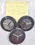 3 Mercedes-benz A2188170116 Hood Emblems. Oem Used Blue And Chrome 1990/2021. Fixed Price $10.00.