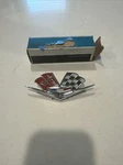 Nos New Gm 3792000 1962-63 Chevrolet Corvette Front Fender Cross Flag Emblem. Fixed Price $60.00.