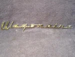1964 1965 1966 Studebaker Wagonaires Chrome Script Emblem Badge 1360492W. Fixed Price $35.00.
