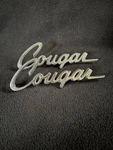 Pair Vintage 1971 Mercury Cougar Front Fender Emblems. Fixed Price $28.00.