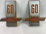 Pair Of Chevy 60 Fender Emblems Oem Bowtie Part No. 3818131. Fixed Price $79.99.