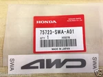 Genuine Oem Honda Cr-v 4WD 2007 2009 Decal Sticker 75723-SWA-A01 Crv. Fixed Price $19.95.