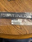 Genuine Nissan "platinum" Nameplate 90896-4MT0A. Fixed Price $79.99.