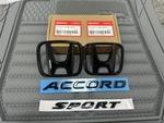 4X Sport Front Grill Rear Black Emblem For 2018-22 Honda Accord Sedan Badge 4DR. Fixed Price $29.06.