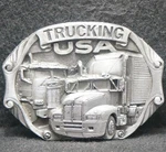 XE19151 *nos* Vintage 1988 ***trucking U.s.a.*** Commemorative Mens Belt Buckle. Fixed Price $25.00.