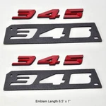 2X 345 Gloss Red W Black Side Fender Emblem Badge 3D - Fits Dodge Mopar Hemi. Fixed Price $14.99.