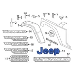 Jeep 68526740AA Front Fender Emblem. Fixed Price $94.33.