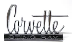 New "corvette Sting Ray" Front Rear Emblem For 66-67 Nose & Back Deck Script. Fixed Price $59.99.