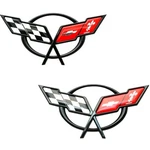 Pair Fits 1997-2004 C5 Corvette Emblem Front Rear Badge 19207384 19207385 Black. Fixed Price $38.99.
