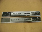 1964 Dodge Dart Gt Interior Door Panel Emblems #2218196 Pair Oem. Fixed Price $49.98.
