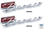 Pair Ford Bronco Fender Emblems Red Fill 1967-1977 Sport. Fixed Price $139.99.