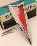 Nos 1973 Pontiac Grand Prix Trunk Lock Cover Emblem Deck Slider Flip Gm. Fixed Price $329.95.
