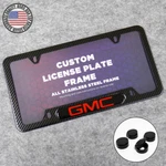 For Gmc Front Rear Carbon Fiber Texture License Plate Frame Cover Holder Gift. Fixed Price $29.99.