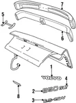 Genuine Volvo Deck Lid Emblem 3512149. Fixed Price $35.07.