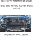Stainless Letters Ford F150 Raptor Factory Grille 2017-2019 Polished. Fixed Price $96.70.