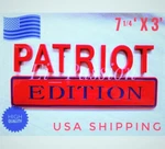 Patriot Edition Red Blue Fit All Vehicles Logo Custom Emblem Bike Truck Tractor. Fixed Price $25.95.