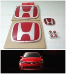 Racing Set Red Emblem Front Rear Steering Fit 2016-21 Honda Civic Hatchback. Fixed Price $76.00.