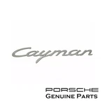 Porsche Cayman Base Rear Emblem Logo Titanium Finish Genuine 98755923900. Fixed Price $89.00.