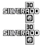 Oer "silverado 30" Front Fender Emblem Set For 1981-1988 Chevy Pickup Trucks. Fixed Price $106.98.