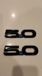 2011-2014 Ford Mustang 5.0 Black Fender Emblems W/ Blue Dot Pair Oem Original. Fixed Price $20.00.