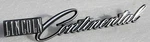 1975-1979 Lincoln Continental Headlight Door Script Emblem D5VB-13B124-AA. Fixed Price $45.00.