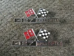 66 Corvette Die Cast Chrome Plated 427 Turbo-jet Side Fender Emblems Gm Nos! 425. Fixed Price $250.00.