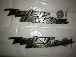 Original Harley Heritage Fuel Gas Tank Set Emblems Badges Brushed Aluminum Oem. Fixed Price $159.95.