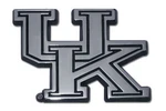 University Of Kentucky Uk Shiny Chrome 3.5" X 2.5" Auto Emblem. Fixed Price $19.95.
