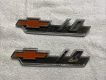 1962 Chevy C10/ K10 Pickup Trucks Front Fender Emblem Set. Fixed Price $99.60.