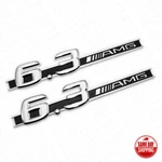 2X Oem Abs Mercedes 6.3 Amg Emblem Fender Logo Badge Nameplate Decoration Sport. Fixed Price $17.99.