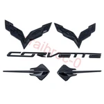 5PC Gloss Black Front Rear Stingray Cross Flags Emblem Kit 2014-2019 Corvette C7. Fixed Price $59.85.