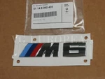 Bmw Genuine F12 F13 F06 6-SERIES Chrome Trunk Emblem "M6" Lettering Decal Badge. Fixed Price $66.99.