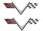 Oer Zinc Diecast 427 Turbo Flag Emblem Set For 1967 Chevy Impala Ss. Fixed Price $74.98.