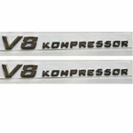 2 X Chrome Letters V8 Kompressor Badge Emblems For Mercedes Benz Amg. Fixed Price $30.95.