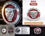 Jaguar Red Chrome Growler Grill Emblem Badge 72MM Front Logo Xe Xf E-pace F-pace. Fixed Price $39.96.