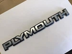 Mopar Plymouth Oem 1984-1990 S Body 3/8" Emblem Badge Plate Name 4328117. Fixed Price $28.00.