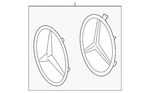 Genuine Mercedes-benz Emblem Base Plate 213-880-33-07. Fixed Price $61.60.