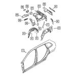 For Jeep Cherokee 2021-2022 Mopar 68340145AA Driver Side Quarter Panel Bracket. Fixed Price $16.70.