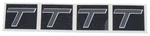 1984-86 Buick T-type Door Strap Covers Silver Logo. Fixed Price $15.99.