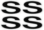 1996-2002 Camaro Silver & Black Fender Emblems Slp New Reproduction 12369966R. Fixed Price $74.95.
