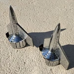 Oem 1957 Chevrolet Bel-air Lh & Rh Hood Rocket Assemblies (3738985 3738983). Fixed Price $49.99.