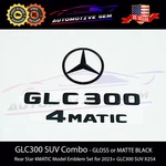 GLC300 Suv 4MATIC Rear Star Emblem Black Badge Logo Set Mercedes X254 2023+. Fixed Price $76.83.