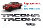3PCS Matte Black Door Tacoma Rear V6 Emblem Badge Fit 2016-2022 Toyota. Fixed Price $39.80.