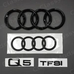 Audi Q5 2013-2020 Front & Rear Rings Emblem Badge Set Gloss Black 2.0T Tdi Tfsi. Fixed Price $69.99.